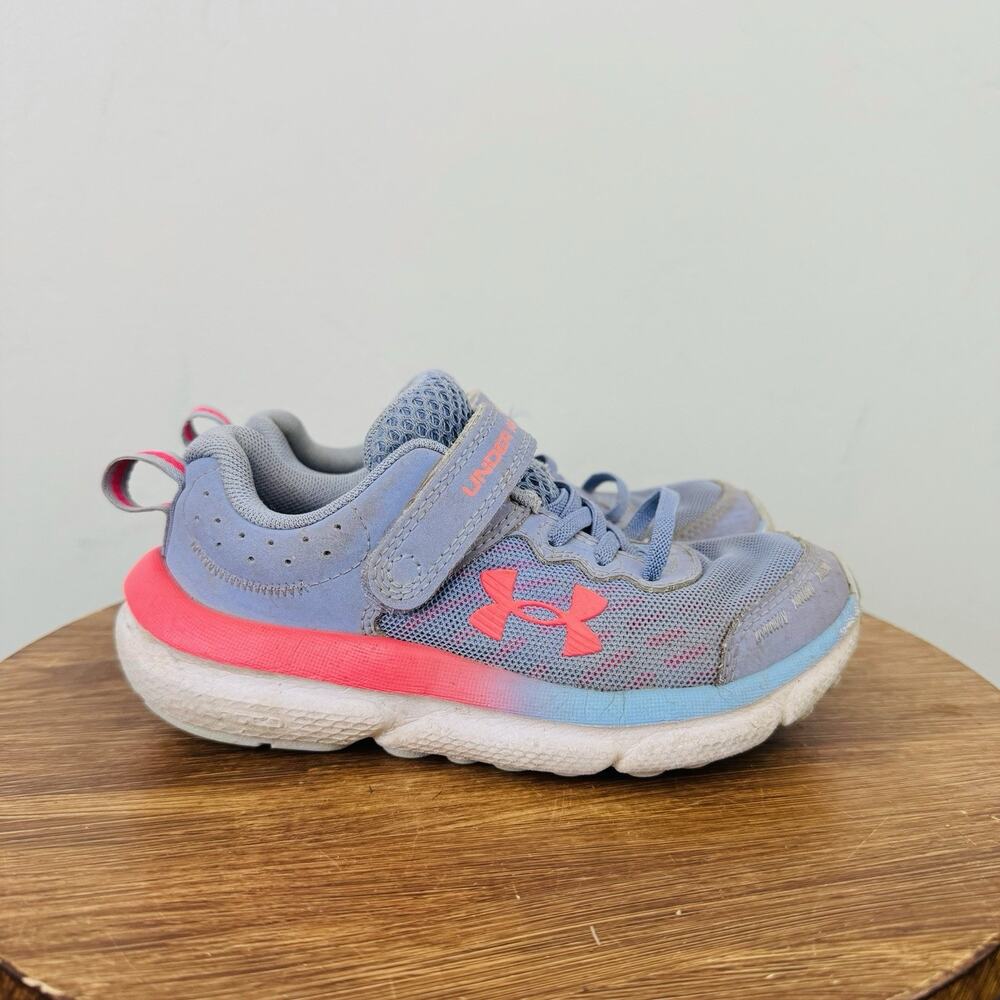 Under Armour Assert 10 AC Girls Purple And Pink Sneakers Size 12 - Picture 5 of 10